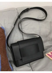 peach tree Men s Box Shaped Crossbody Bag Shoulder Bag Square Bag Business PU Waterproof Flap Bag Wallet