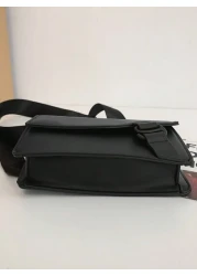 peach tree 1pc Casual Minimalist Solid Color Adjustable Strap Outdoor Travel Holiday Flap Cover Water Resistant Lightweight PU Crossbody Bag Unisex Design From Peach Tree Christmas Men Bag Vacation Tr