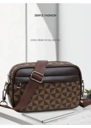 1pc Men s Satchel Bag Fashion Casual Messenger Bag Shoulder Bag Square Small Crossbody Bag Pu Leather Waterproof Multi Functional Casual Casual Business College Boy Bag Sport Casual Postman Boy To His