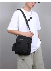 حقيبة كتف واقية من الماء للرجال ذات تصميم جديد وعصري، حقيبة كاجوال للسفر والخارج، تصميم رياضي بسيط وفاخر