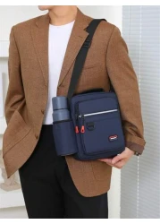 Multi Pocket Fashion Casual Outdoor Travel Backpack With Water Bottle Holder Reflective Stripe Soft For Men Fits Tablet Power Bank Wallet Umbrella