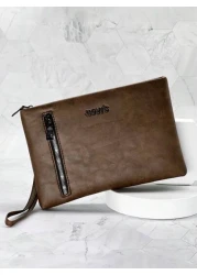 Men s Casual Clutch Bag Large Capacity Business Vintage Envelope Underarm Bag Multi Function Handbag