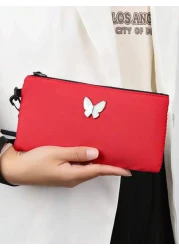 Butterfly Storage Makeup Bag Portable Handheld Bag Niche Change Card Bag