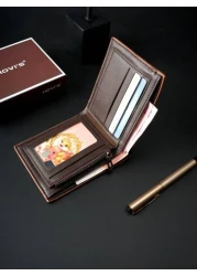 HOVI S Men s Short Wallet Fashionable Casual Vintage Dollar Wallet Multi Card Slot Multi Function Portable Short Wallet Coin Purse