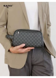 saroxi محفظة ذات سعة كبيرة ، كلاتش، حقيبة يد متنقلة مقاومة للخدش مناسبة للعمل والسفر والمواصلات والمدرسة ، بتصمي