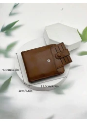 HOVI'S حدث منظر مظهرك بمحافظ رجالية جلدية أعمال عصرية محفظة قصيرة