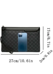 1pc Fashion Wrist Bag Clutch Square Bag Envelope Handbag Made Of Scratches Resistant PU Material Suitable For Party Commute With Multiple Pockets And Exquisite Vintage Pattern Personalized Gifts Valen