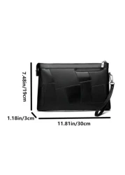 Casual New Men s Handbag 2025 Texture Simple And Versatile Envelope Bag Classic Storage Bag Splicing Men s Bag Large Capacity Wallet Handheld Clip Bag Fashion Light Luxury Business Bag