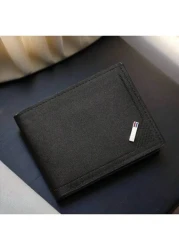 Men s Short Wallet Cross Border Large Capacity Business Casual Bifold Wallet Multi Function Young Cardholder Ultra Thin New Wholesale Soft Leather