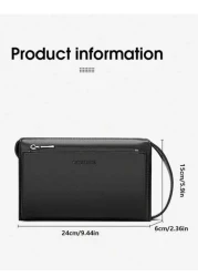 gorchis New Fashion Men s Clutch Bag With Password Lock Anti Theft Multi Pocket Multi Card Slot Long Wallet PU Leather Men Bag Multifunctional Travel Pouch Christmas Fall University Bag Wallet Men Han