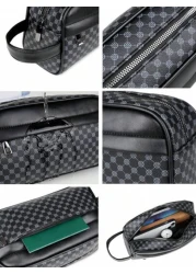 PU Leather Clutch Wallet Business Wrist Bag Anti Theft Clutch Bag Phone Bag Handbag Travel Toiletry Bag Shaving Storage Pouch Christmas Gifts Fall Scream Bag Wallet Hand Bag Men Thanksgiving Winter Pu