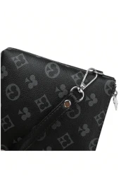 حقيبة طقم محمولة بطبعة PU للرجال، حقيبة تعليق باليد