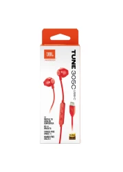 JBL Tune 305C USB-C Wired In-Ear Earphones Red