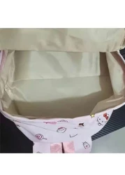 Sanrio حقيبة ظهر Sanrio، حقيبة مدرسية كاواييه أنيقة ، حقيبة ظهر ملونة للفتيات ، حقيبة خارجية قابلة للطي سعة كبيرة