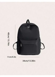 1pc Diy Back To School Season Simple And Stylish Solid Color Lightweight Large Capacity Children s Backpack Crossbody Bag A Z White Letter Cloth Stickers Fashionable And Interesting Birthday Gift Holi