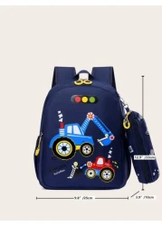 New Fashionable Cartoon Style Backpack With Small Bag