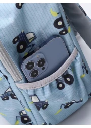 اطفال تصميم رسوم كارتون سيارة نمط حقيبة ظهر كلاسيكية لطيفة بحمالات قابل للتعديل حقيبة الكتب