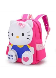Sanrio Backpack Kawaii Stylish School Bag Colorblock Rucksack Large Capacity Foldable Outdoors Daypack