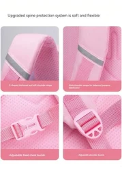 Children s Shoulder Bag Elementary School Students Schoolbag 6 12 16 Years Old 1 2 3 4 5 6 Grades Cute Waterproof Boys And Girls Backpack Purple Pink