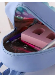 حقيبة ظهر سيليكون وحيد القرن جديدة وجميلة، للراحة من الضغط، حقيبة مدرسية وردية اللون