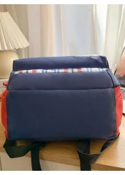 حقيبة ظهر سانريو هالو كيتي نمط اسكتلندي كبيرة السعة خفيفة الوزن للطالبات الجامعيات، تصميم مختص، مثالية للفصو