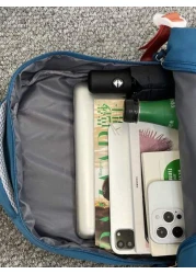 1pc New Fashion Versatile High Quality Contrast Color Student Backpack Large Capacity Water Resistant Suitable For Commute And Outdoor Use