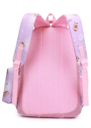 Capybara Student Backpack For Middle School And High School Girls With Camouflage Print Large Capacity Leisure Double Shoulder Bag For Primary School Students