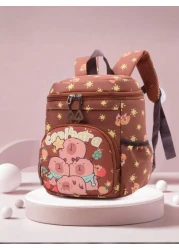 1pc Zipper Opening And Closing Stylish Cartoon Style Capybara Small Backpack Suitable For Height Of About 94 110cm Suitable For Any Occasion Lightweight Travel Backpack Comfortable And Adjustable Shou