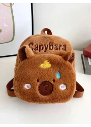 1pc New Cute Cartoon Bear Niche High Quality Material Backpack Zipper Opening And Closing And Fashionable New Bag The Bear Style Is Cute Adjustable Shoulder Straps Casual And Fashionable Very Suitable