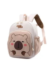1pc Zipper Closure Fashion Cartoon Cute Capybara Backpack Suitable For Any Occasion Travel Backpack Comfortable And Adjustable Shoulder Straps Meet Basic Storage Needs Suitable For Outdoor Play Commut