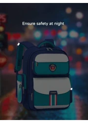 1pc Oxford Cloth School Backpack Lightweight Durable Reflective Strips Multi Compartment Extra Large Capacity Zipper Closure Suitable For Students Work Daily Commute