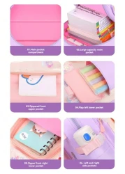 حقيبة ظهر أطفال أنيقة وجميلة، حقيبة ظهر خفيفة ومقاومة للماء للطالبات في المدارس الابتدائية من عمر 6 إلى 12 سنة