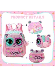 حقيبة ظهر قطيفة على شكل حيوان مقاس 13 بوصة للأطفال في السن الصغير، مناسبة للحضانة والأنشطة الرياضية الخارجية،