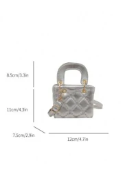 1pc New Cute Girl Niche High End Pu Crossbody Small Square Bag Zipper Closure And Fashionable New Bag Fresh And Dopamine Color Matching Youthful Girl Style Adjustable Shoulder Strap Can Be Worn On Sho