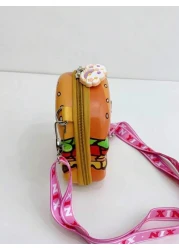 2025 New Summer Personalized Creative Quirky Cute Hamburger Bag Crossbody Bag Niche Unique Super Good Looking Small Bag