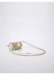 1pc A Z Letter Diy Casual Fashion Simple Shoulder Crossbody Small Shoulder Bag Fashionable Small Square Bag Simple Western Style Niche Handbag Cute Casual Shoulder Crossbody Bag Suitable For Attending