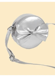 قطعة واحدة حقيبة كروسبودي صغيرة بشكل دائري، بريبون، أسلوب أميرة، تناسب الملابس، هدية عيد الميلاد للفتيات