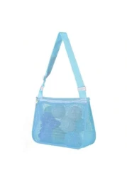 1pc Mesh Beach Bag Kids Shell Storage Bag Beach Shell Bag For Boys And Girls Swimming Accessories Suitable For 3 12 Years Old Children The Bag Runs Small Suitable For 2 12 Years Old Kids