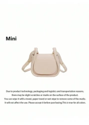 1pc Casual Versatile Minimalist Solid Color PU Leather Cross Body Mini Pouch Suitable For Daily Outings Traveling And Shopping