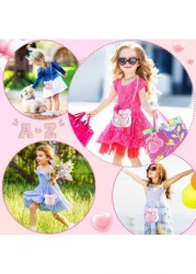 Toddler Purse Little Girl Purses For S 1 2 3 4 5 6 7 8 Year Old Birthday Gifts Cute Bow Purses Crossbody Shoulder Bag Personalized Initial Glitter Letter Coin Purse Christmas Gifts