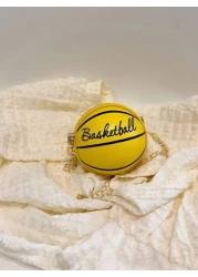 Mini Kids Shoulder Bag Unisex Basketball Patterned Crossbody Bag With Chain Strap Cute And Versatile Bag For Baby Outings