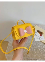 حقيبة كتف جلد صناعي صغيرة بشريط التعادل للأطفال عبر الصدر حقيبة يد للفتيات