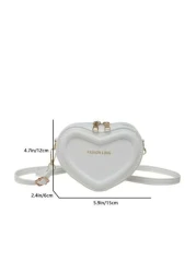 1pc New Cute Girl Niche High End Love Pu Crossbody Bag And Fashionable New Bag Fresh And Dopamine Color Matching Youthful Girl Style Can Be Cross Body Shoulder Strap Is Adjustable Casual And Fashionab