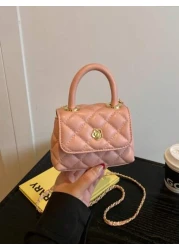 New Mini Embroidered Handbag Tiny Floral Crossbody Bag Solid Color Lipstick Pouch Coin Purse Accessories Bag