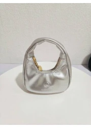 Kids Fashion Crescent Shaped Handbag Girls Casual Shoulder Bag Coin Purse Lipstick Pouch Soft Stylish Crossbody Bag Holiday Gift