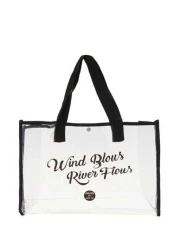 Transparent PVC Beach Tote Bag Large Capacity Jelly Bag Minimalist Travel Storage Bag Swimsuit Gym Handbag Toiletry Organizer