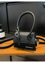 1 Pc New Style Girl s Pu Material Solid Color Letter Handbag Adjustable Shoulder Strap Can Be Shouldered Or Cross Body Magnetic Buckle Closure Fashionable Exquisite And Beautiful Simple And Versatile