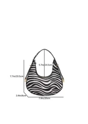 A Fashionable New Cow Print Leopard Print Zebra Print Girl Handbag Classic Cow Print Design Pu Zipper Closed Handb