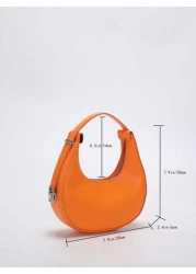1 Piece Of Girls Candy Color Pu Zipper Closure Cute Handbag Suitable For Daily Use Versatile Mobile Phone Bag Key Bag Earphone Bag Compact Design Light And Easy To Carry