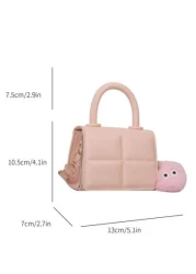 1pc High Grade Small Bag Girls Bag Versatile Chain Messenger Bag Popular Retro Mini Handbag Plaid Small Square Bag New Fashion Niche Design Messenger Bag Girls Bag Popular Versatile Messenger Bag Is V